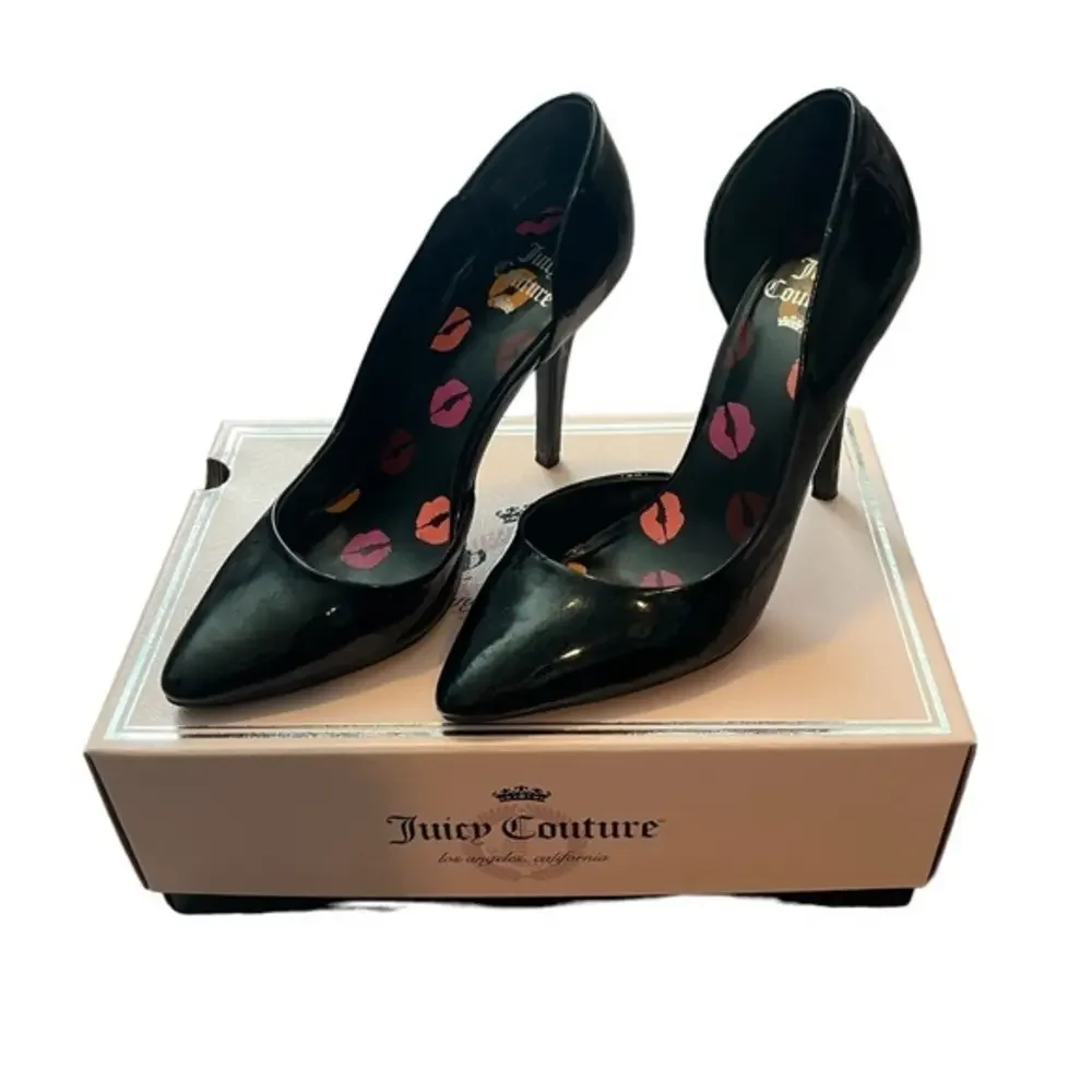 Juicy Couture Black Patented Leather Heels‎